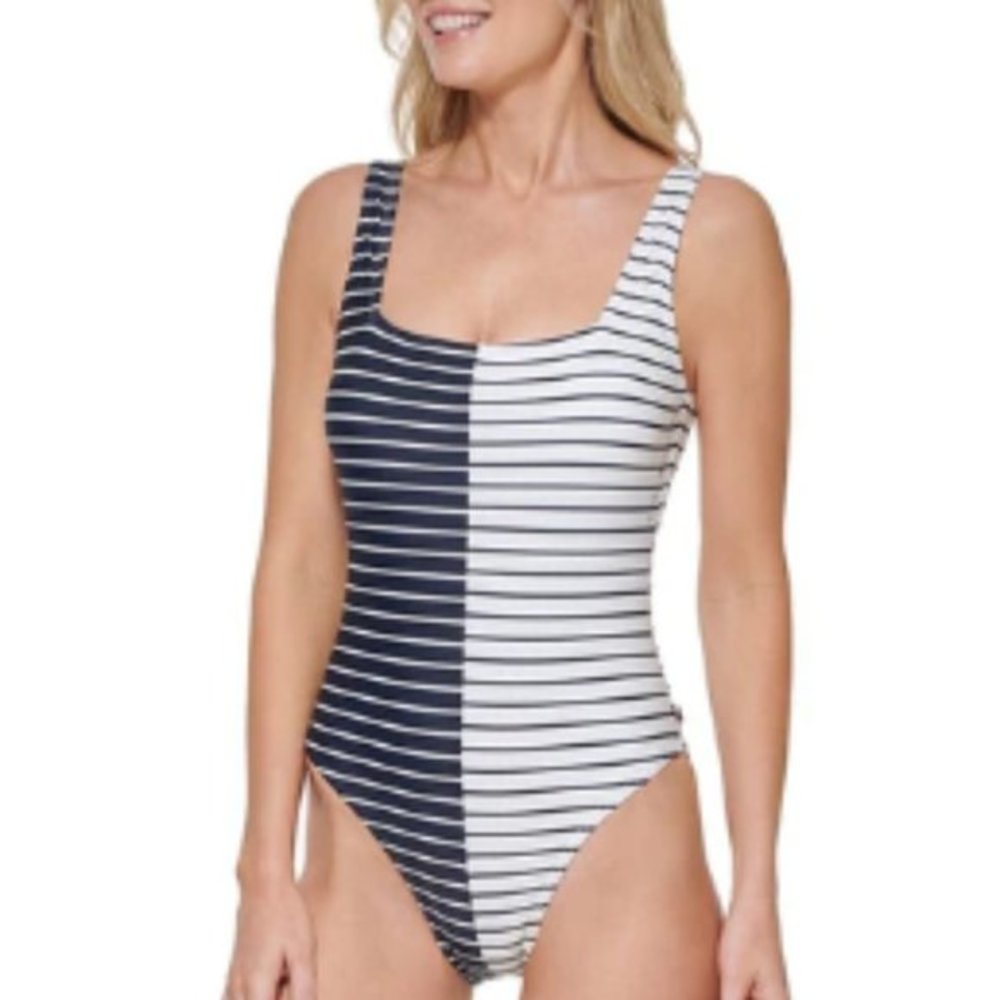 Tommy Hilfiger Sail Away‎ Stripe Sky Captain One-Piece Swimsuit 6